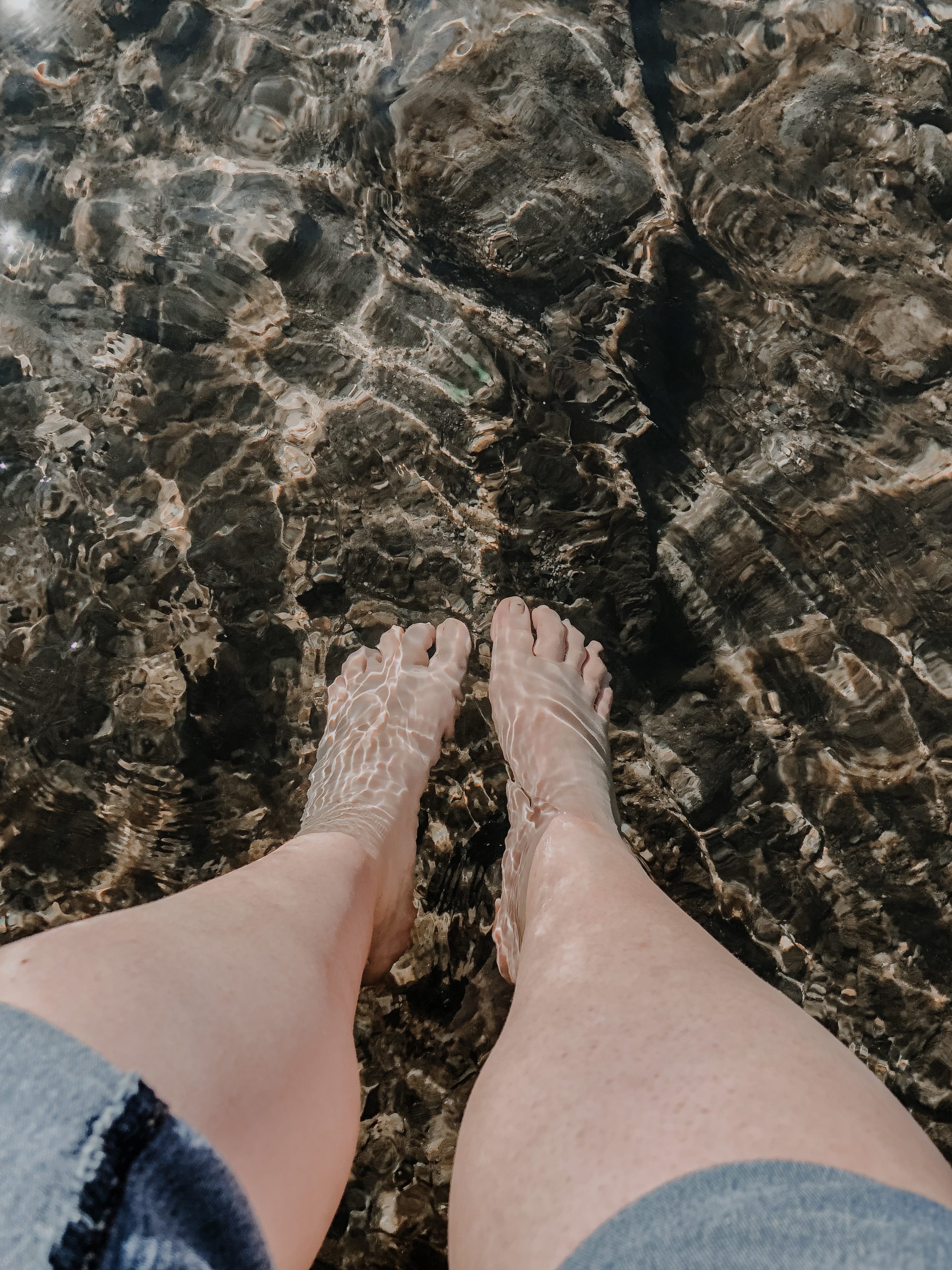 Feet in the water